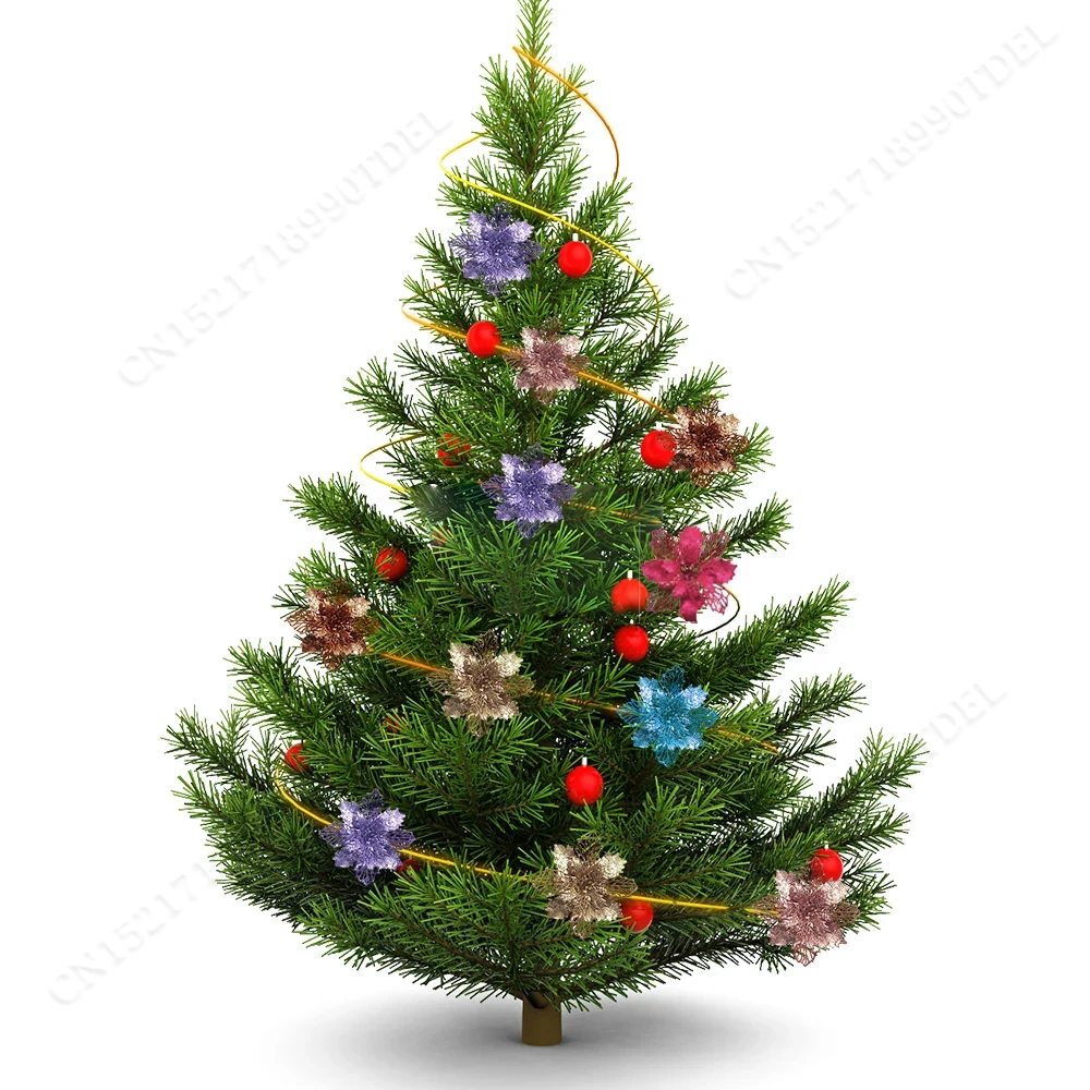 5pcs 9cm Glitter Artifical Chr - đánh giá và giá Christmas Wreath Fake