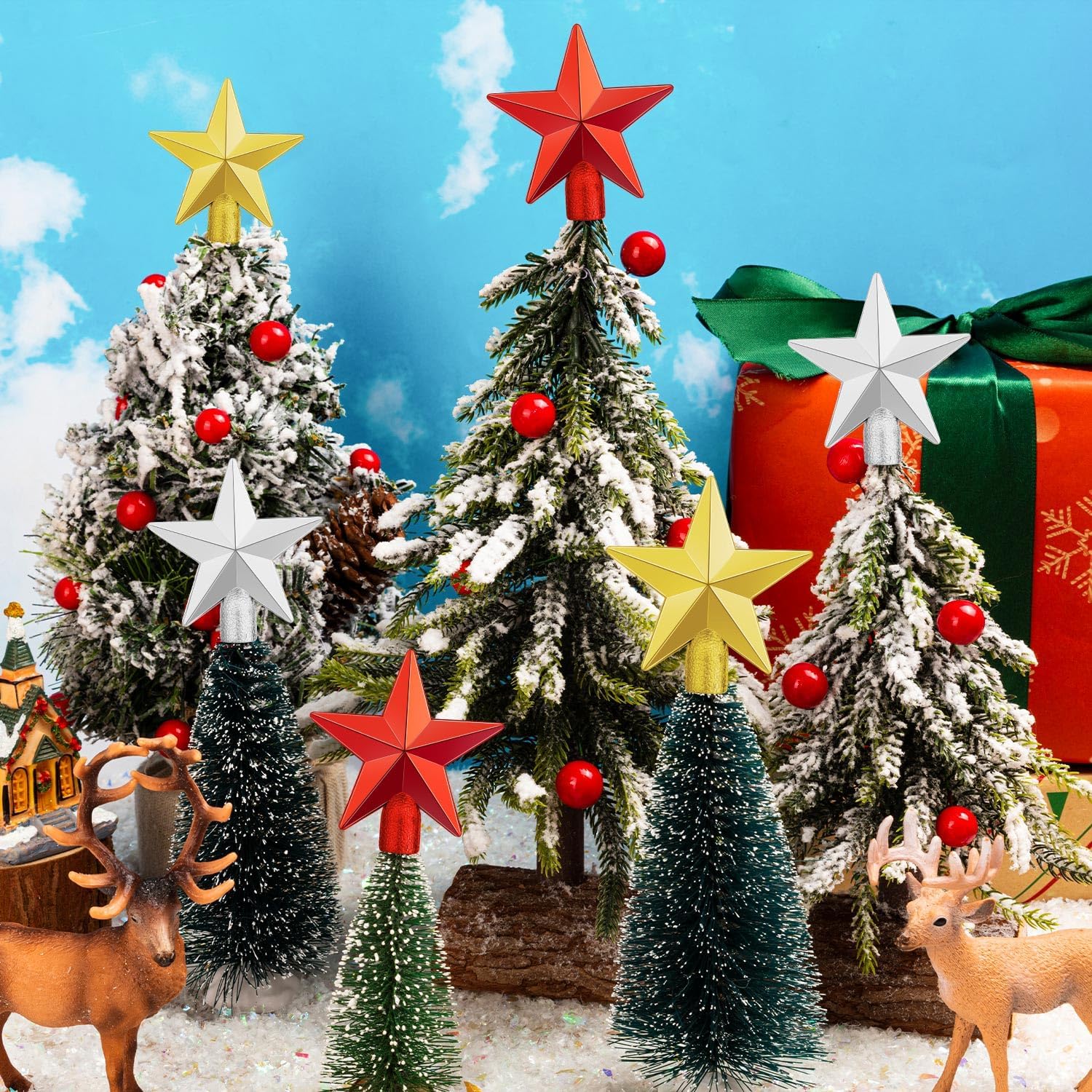 Mini Christmas Tree Topper Sma - đánh giá và giá Star Tree Topper