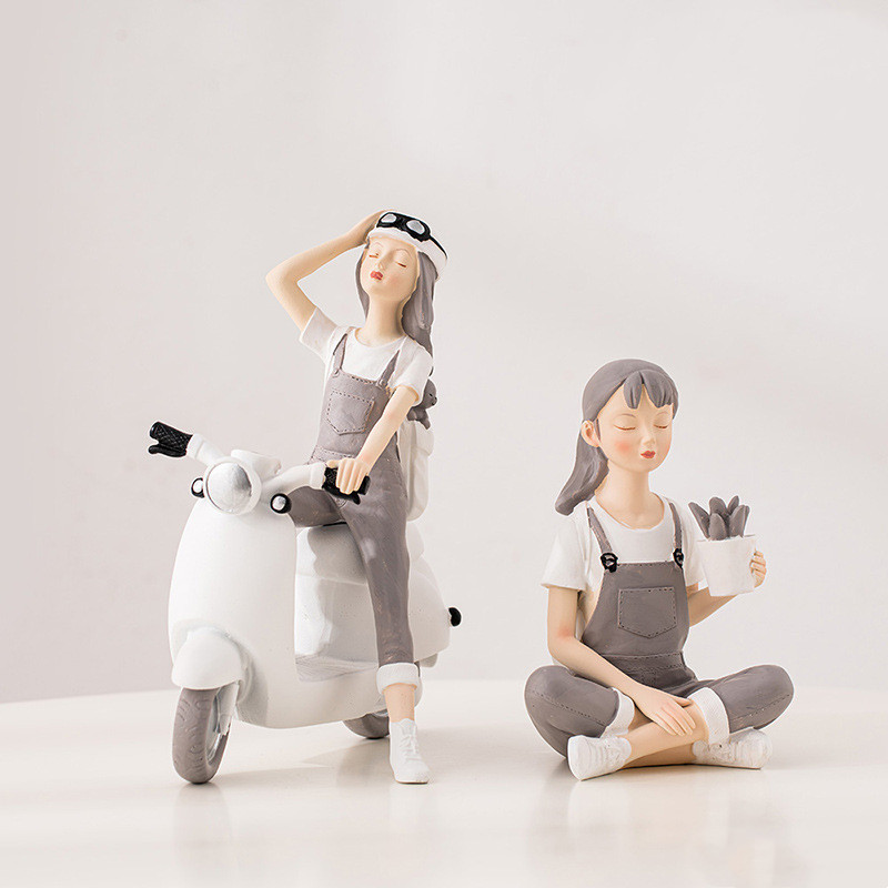 Creative Nordic Cute Girl Resi - đánh giá và giá Nutcracker Figurine