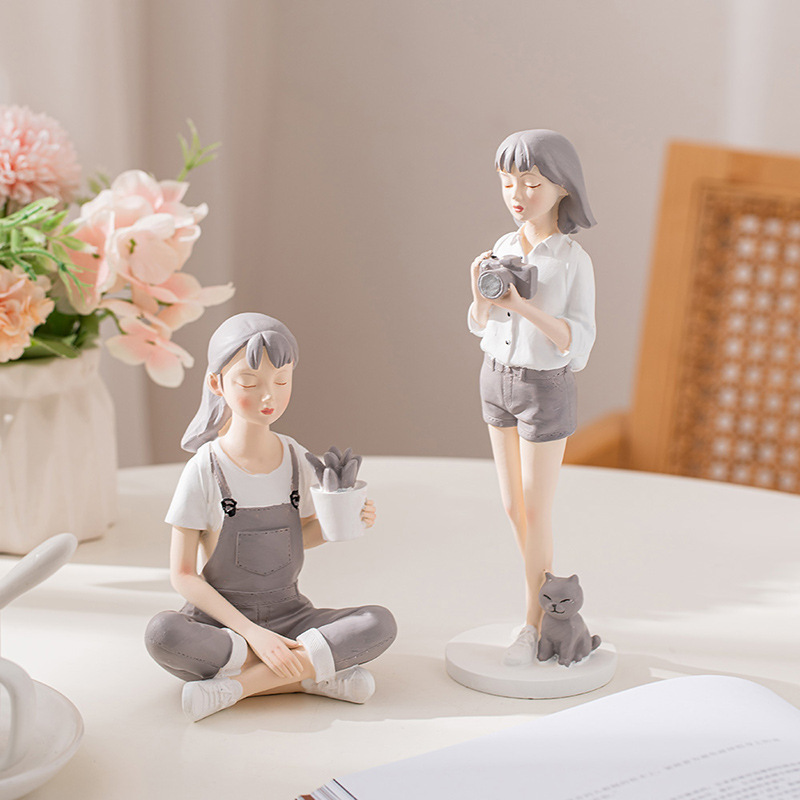 Creative Nordic Cute Girl Resi - đánh giá và giá Nutcracker Figurine