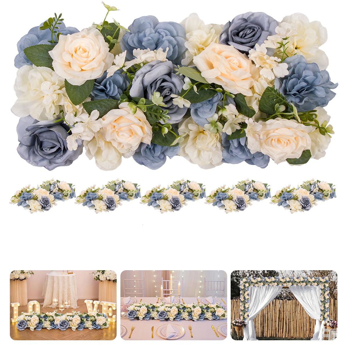 6 Pcs Artificial Flower Garlan - đánh giá và giá Christmas Table Runner